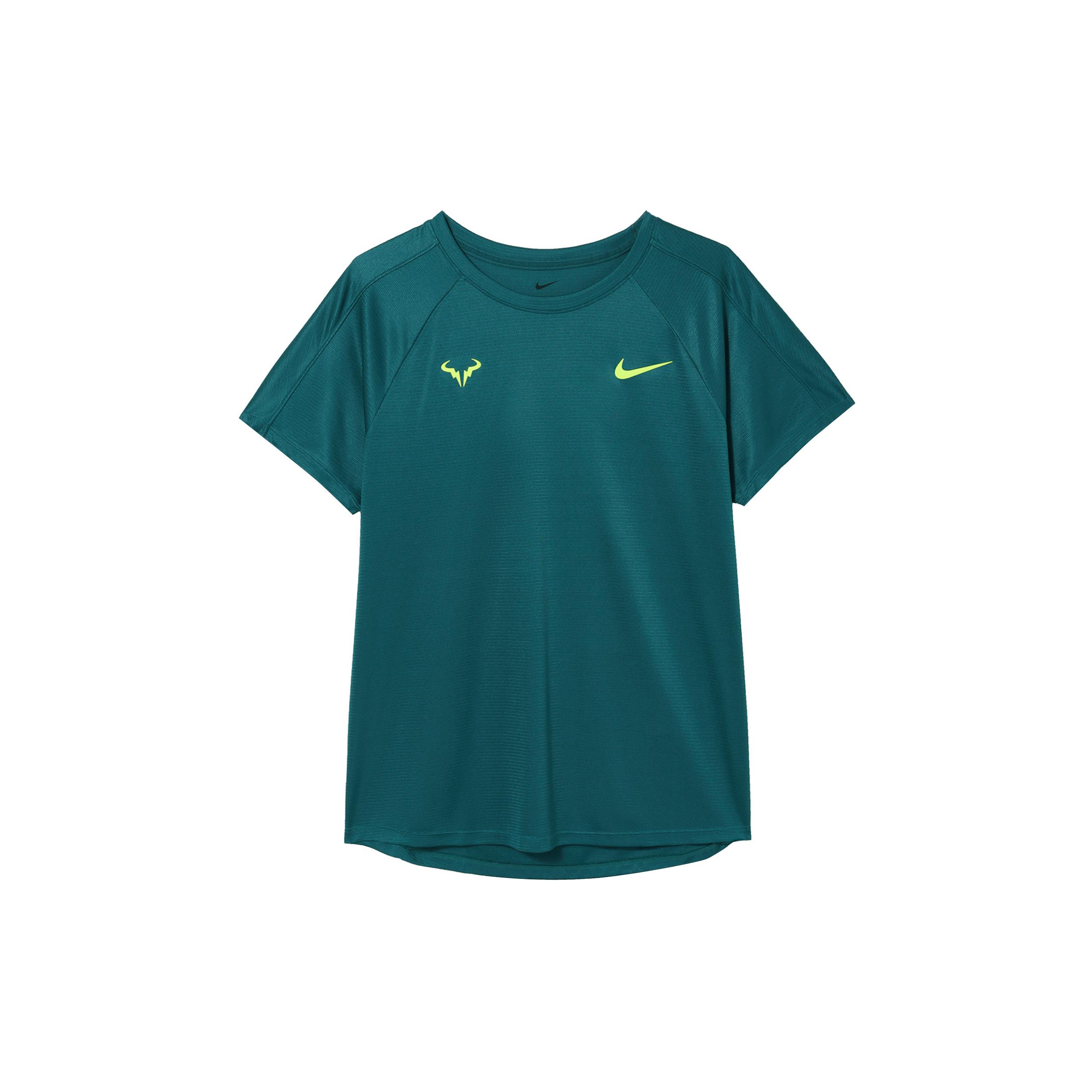 

Nike ChallengerRAFA DRI FIT SS24 Tennis Top Men s Geode Water Duck Cyan DV2888-381 L