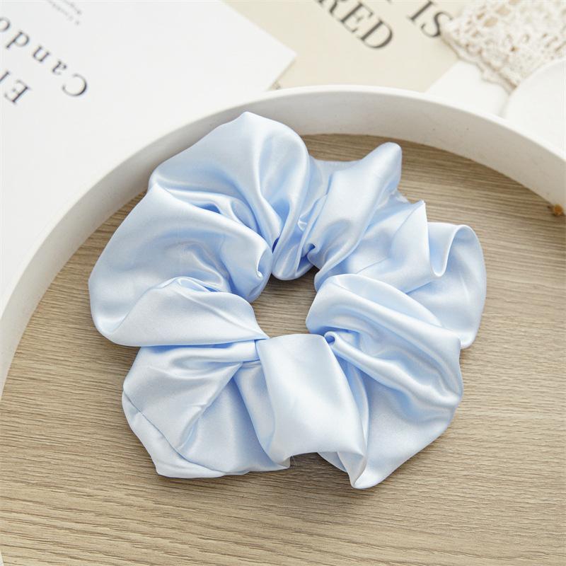 18cm Übergroße Satin Scrunchies Einfarbig Elastisches Haarband Damen Mädchen Pferdeschwanzhalter Accessoires Schicke Haargummis