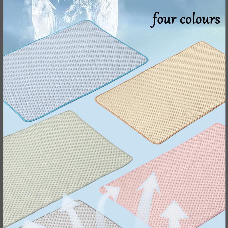 Hunde Kühlmatte Sommer Haustier Eis Seidenmatte Atmungsaktiv Katze Schlafunterlage Waschbar Langlebig Hunde Kalt Sofabett 6 Größen Haustierbedarf