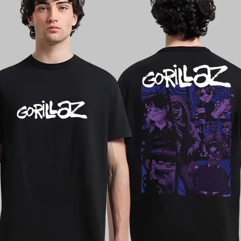 Gorillaz Unisex Print 2026 Summer Streetwear Alternative Electronic Band Unisex And Unisex Comfortable TShirt