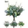 3/9/15Pcs Eucalyptus Artificial Plant Bouquet Fake Plant for Home Bedroom Decor Garden Wedding Decoration Outdoor Vase Ornament