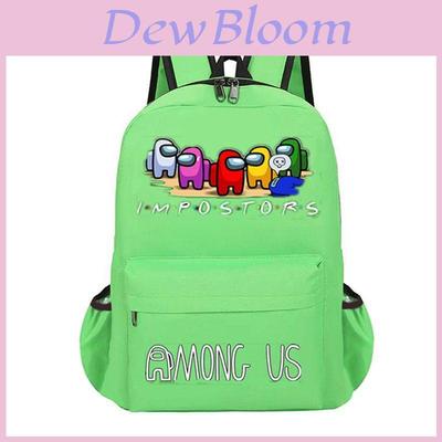 Among Us Student Backpack With Breathable Waterproof Canvas For Casual Travel