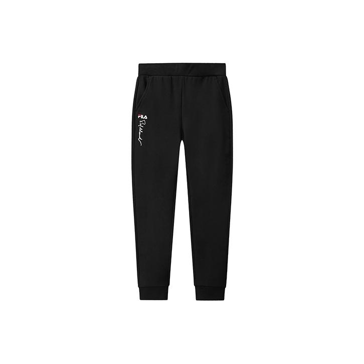 

FILA Embroidered Logo Knitted Cuffed Sports Pants Women pants Black F11W118602FBK S