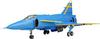 PLATZ/Italeri 1/48 Scale Swedish Air Force JA37 Jaktviggen Blue Peter (Swedish Air Force 75th Anniversary Painting) Plastic Model Kit with Photo-Etche