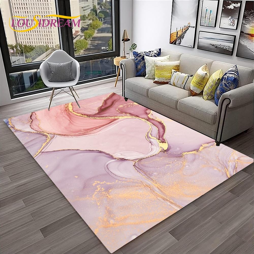 3D Illusion Fluid Colour Irregular Marble HD Carpet Rug for Home Living Room Sofa Doormat Decor,kids Area Rug Non-slip Floor Mat