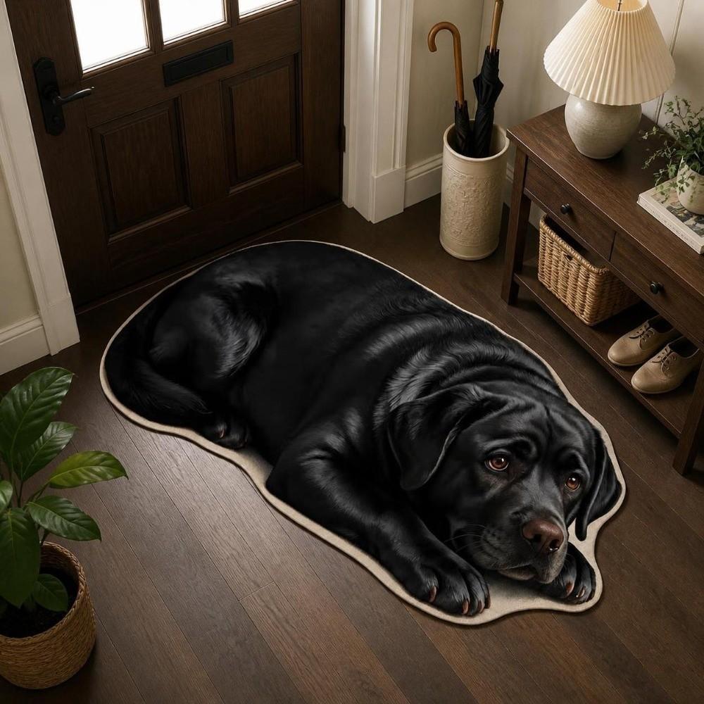 Diatomite Dog Print Door Mat Absorbent Pet Doormat Fun Animal Floor Rug Bathroom