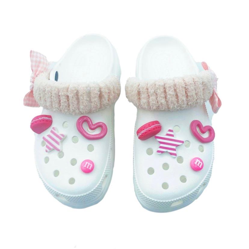 Crocs Klassischer Plateau-Clog EVA Erdbeer-Lippenstift Campus-Mode Lochschuhe Unisex Rosa
