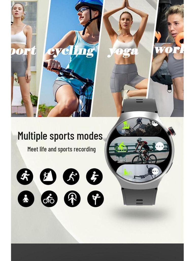 Evergreen Disc Smartwatch: Stylish Bluetooth with Camera, Heart Rate & Running Tracker, Waterproof, Long Battery Life.