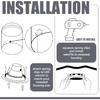 Dunzy 40 Pcs Recessed Light Clips Downlight Housing C Clips Retrofit for Downlight with Self Tapping Screws Metal for Retrofit Down Light, Silver