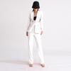 2025 Spring Women's Elegant Hollow Waist Suit: Jacket & High-Waisted Trousers