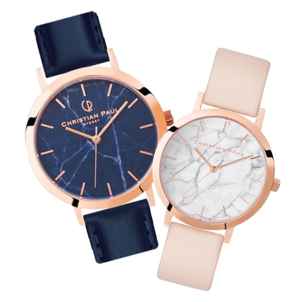 

Watch Pair Watch Storage Box Pair Watch Navy Baby Pink Leather Leather Belt [Christian Paul] Men s Women s M006NVSPG-ML02PCPG []