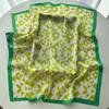 Design Print Square Scarf Silk Feeling Neckerchief Bandana Women Shawl Scarves Wrap Head Kerchief Hair Band Ties