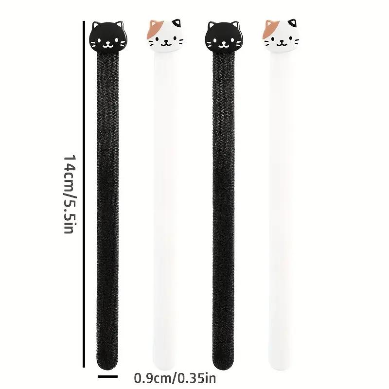 1/4PCS Cat Data Cable Storage Strap Velcro Cable Tie Cable Organizer Computer Cable Tie Organizing Wire Fixer