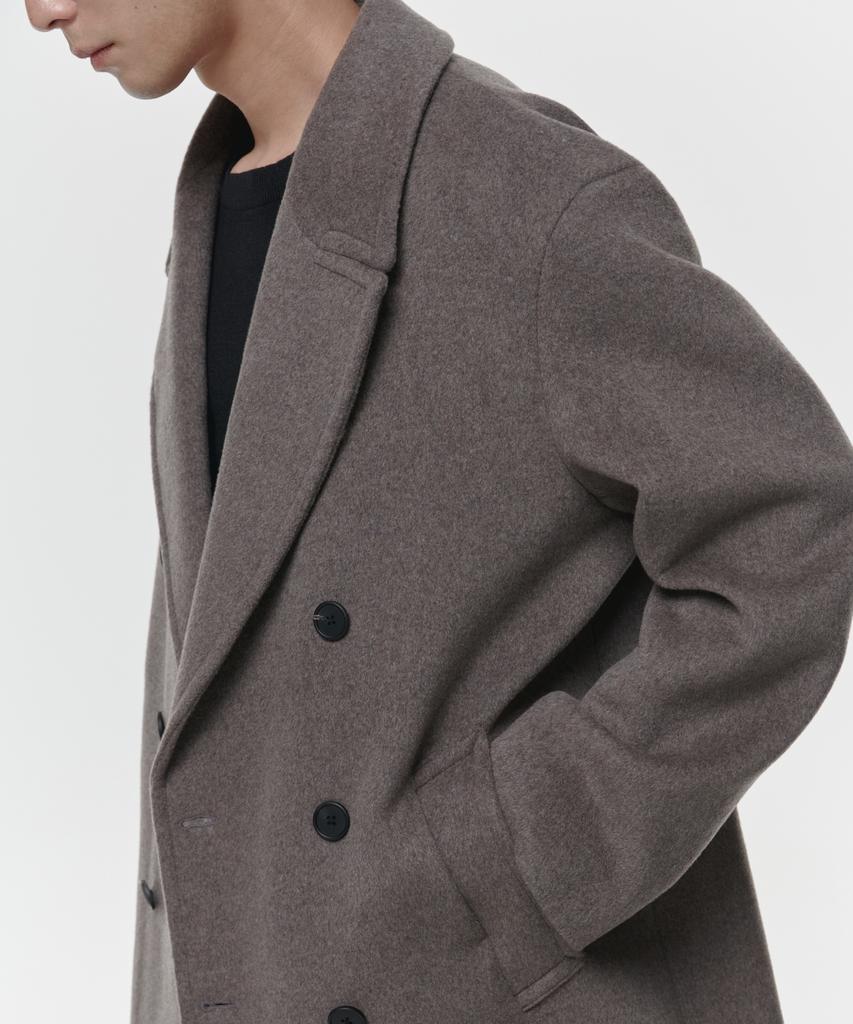 Musinsa Standard Cashmere Blend Oversized Double Coat [Taupe]