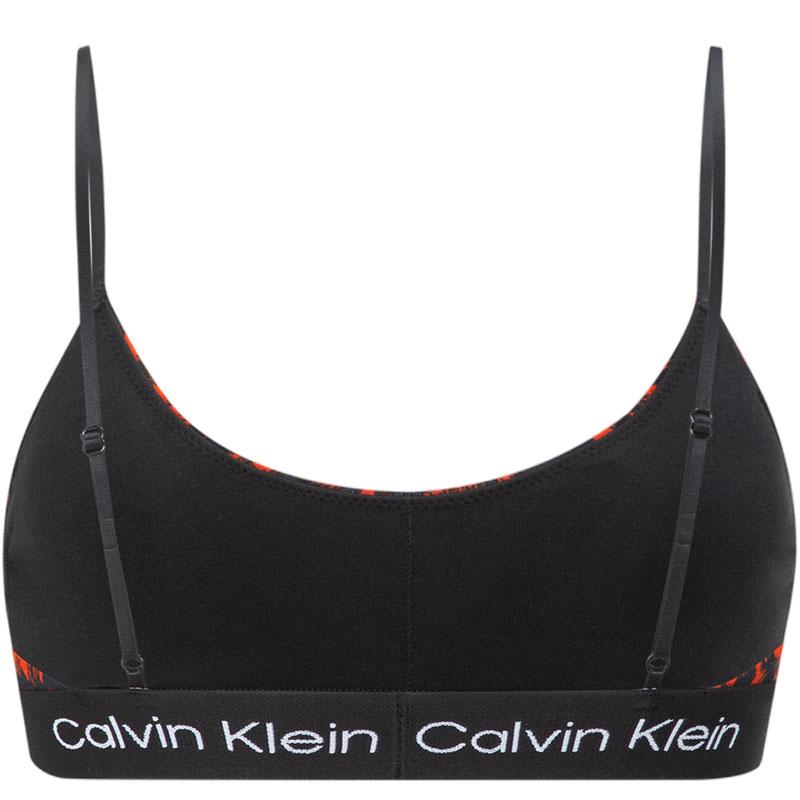 Calvin Klein Ck96 Series Zodiac Year Full Print Wireless Thin Strap Bra Women Underwear Vibrant-Red QF7216AD-ACJ