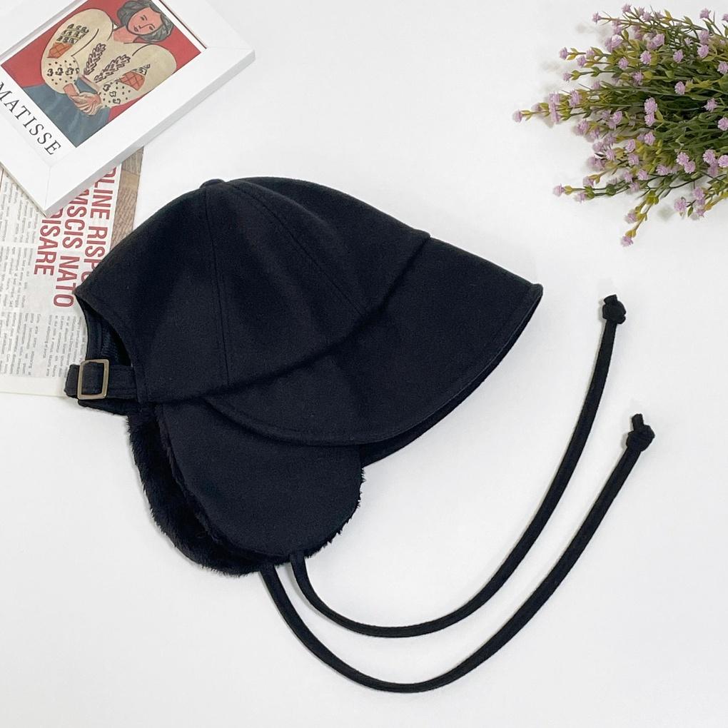 Women's and Men's Daily Wool Bonnet Earflap Hat