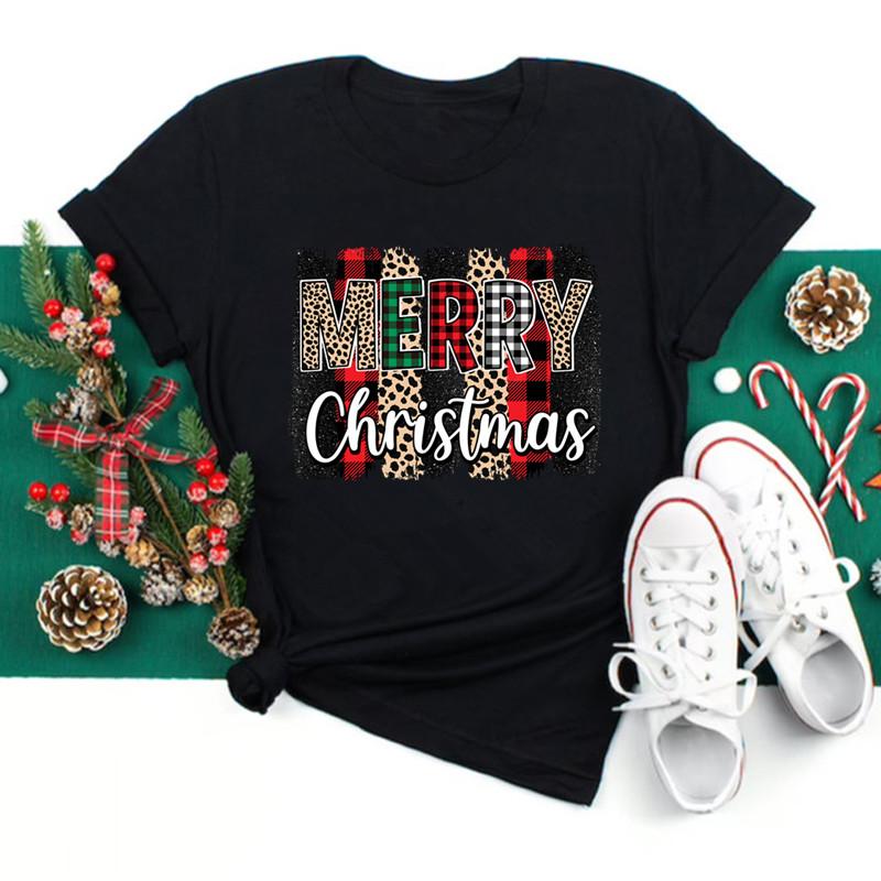 Just A Girl Who Loves Christmas Print Women T-shirts Cute Female Christmas Clothes New Year Party Tshirt