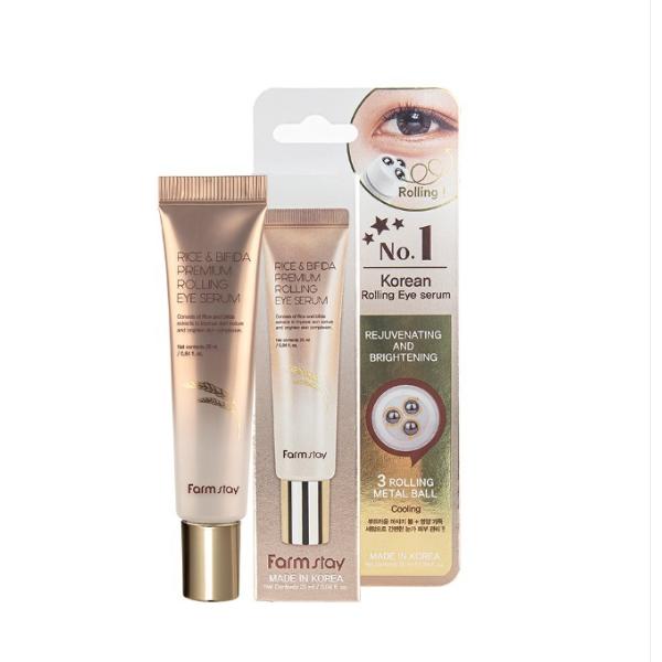 Farmstay Rice & Bifida Premium Rolling Eye Serum (25ml / 0.85 Fl.oz.) (3 Options)