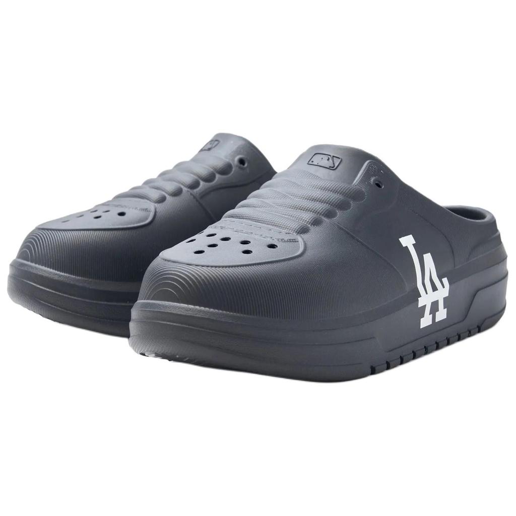 MLB Los Angeles Dodgers Chunky Liner Mule Comfortable Anti-Slip Closed-Toe Slippers Unisex slippers Black 3ASQC0153-07BKS