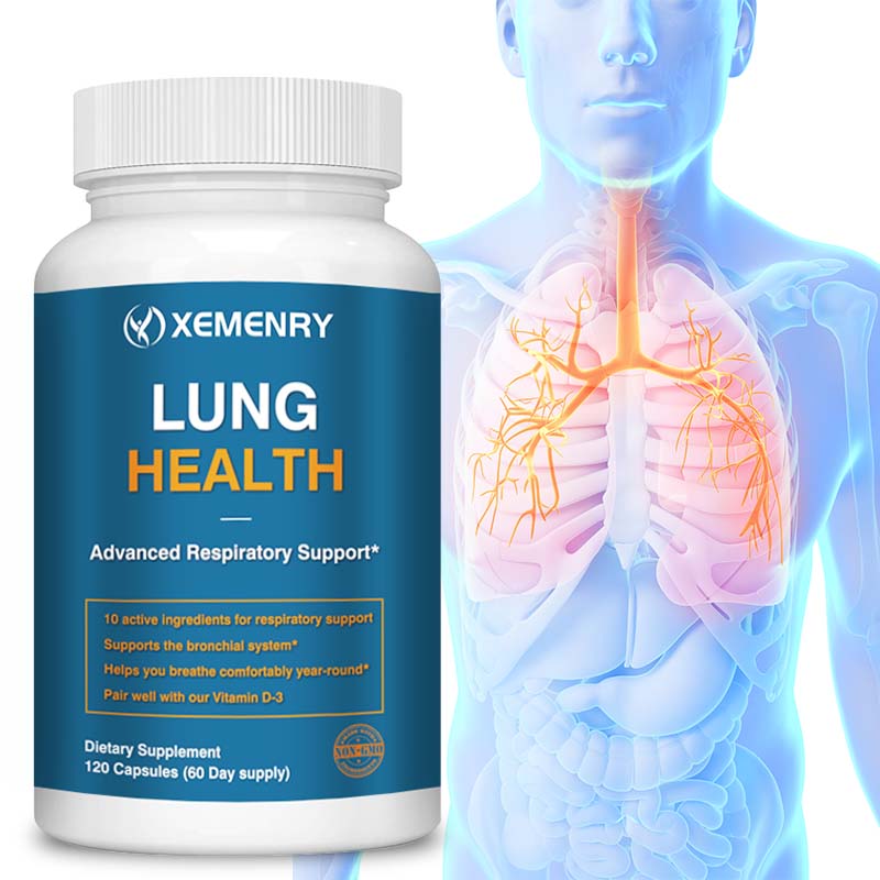 Lung Health 120 Caps Lung Cleanse & Detox, Respiratory Health, Quercetin, Cordyceph