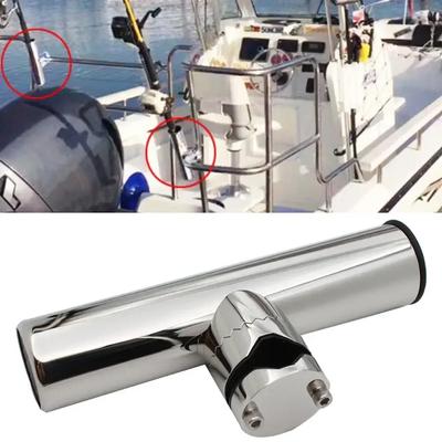 Boat Accessories Marine Stainless Boat Stainless Steel Clamp On Fishing Rod Holder Rails 7/8'' To 1'' Tube Yacht Accessorie