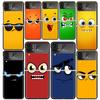 Funny Face Cute Cases For Samsung Galaxy Z Flip 4 5 6 7 3 Z Flip7 Flip6 Flip4 Flip5 Flip3 5G Hard Shockproof Fundas Cover Galaxy