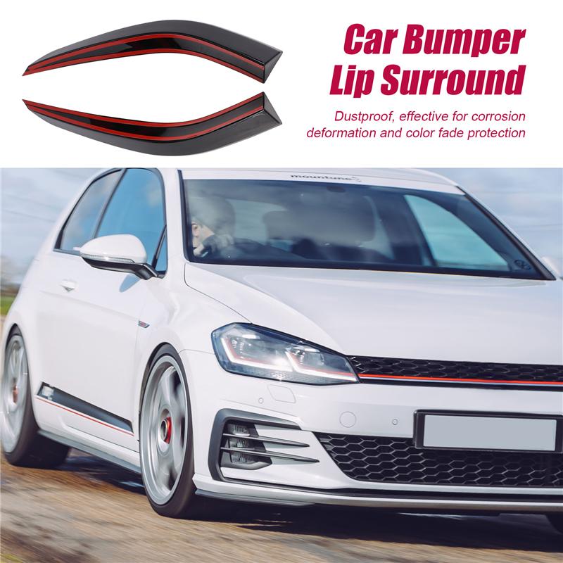 

For Golf 7.5 MK 7.5 2018-2020 Car Front Bumper Lip Shovel Side Surround Spoiler чёрный