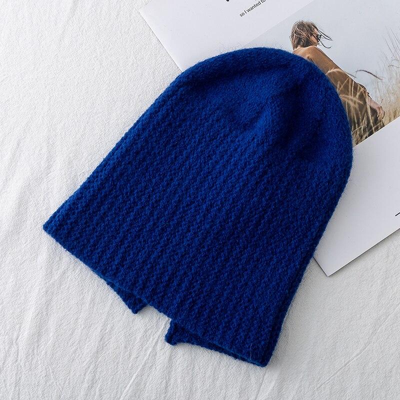 New Women Hat Kpop Style Autumn And Winter Hat Soft Beanie Hats For Women Leisure Back Split Teens Ponytail Knitted Cap
