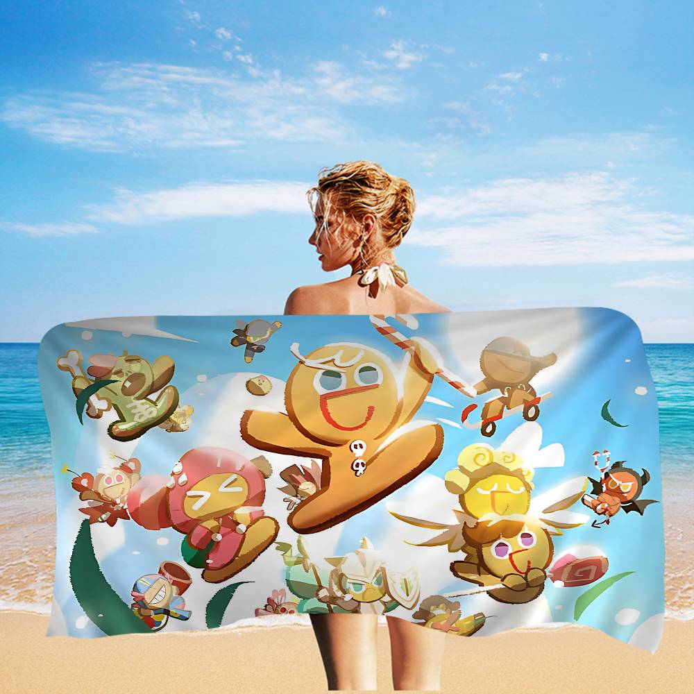 Game C-Cookie R-Run K-Kingdom Beach Towel Colorful Bath Towels for Girl Microfiber Quick Dry Sand Free Beach Yoga Pool