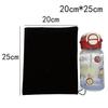 Black Flocking Jewelry & Headphone Drawstring Storage Bag