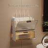 Wall-Mounted Multi-Functional Storage Box for WiFi Router, Power Strip, and Cable Management