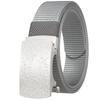 3.5Cm Nylon Braided Belt For Men, Button Head Closure Toothless Stainless Steel Buckle Ly36-61927-3