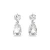 Mesmera Series Drop-Shaped Rhodium-Plated Earrings Women Earrings Silver 5661683