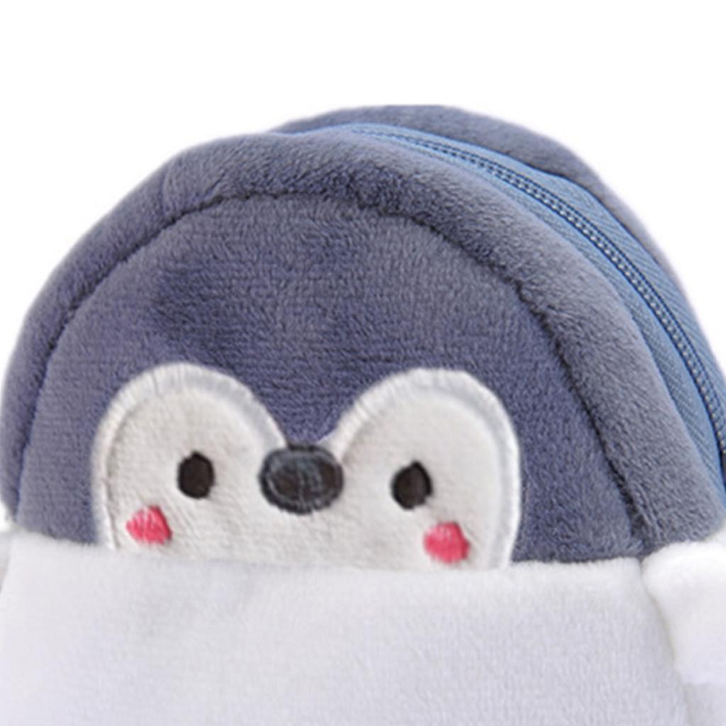 Plush Coin Purse Cute Penguin Design Convenient Multipurpose Practical Portable Coin Pouch