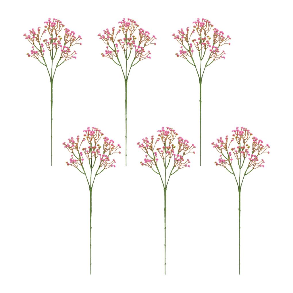 6x White Faux Flowers With Realistic Appearance For Versatile Artificial Christmas Flowers Foliage