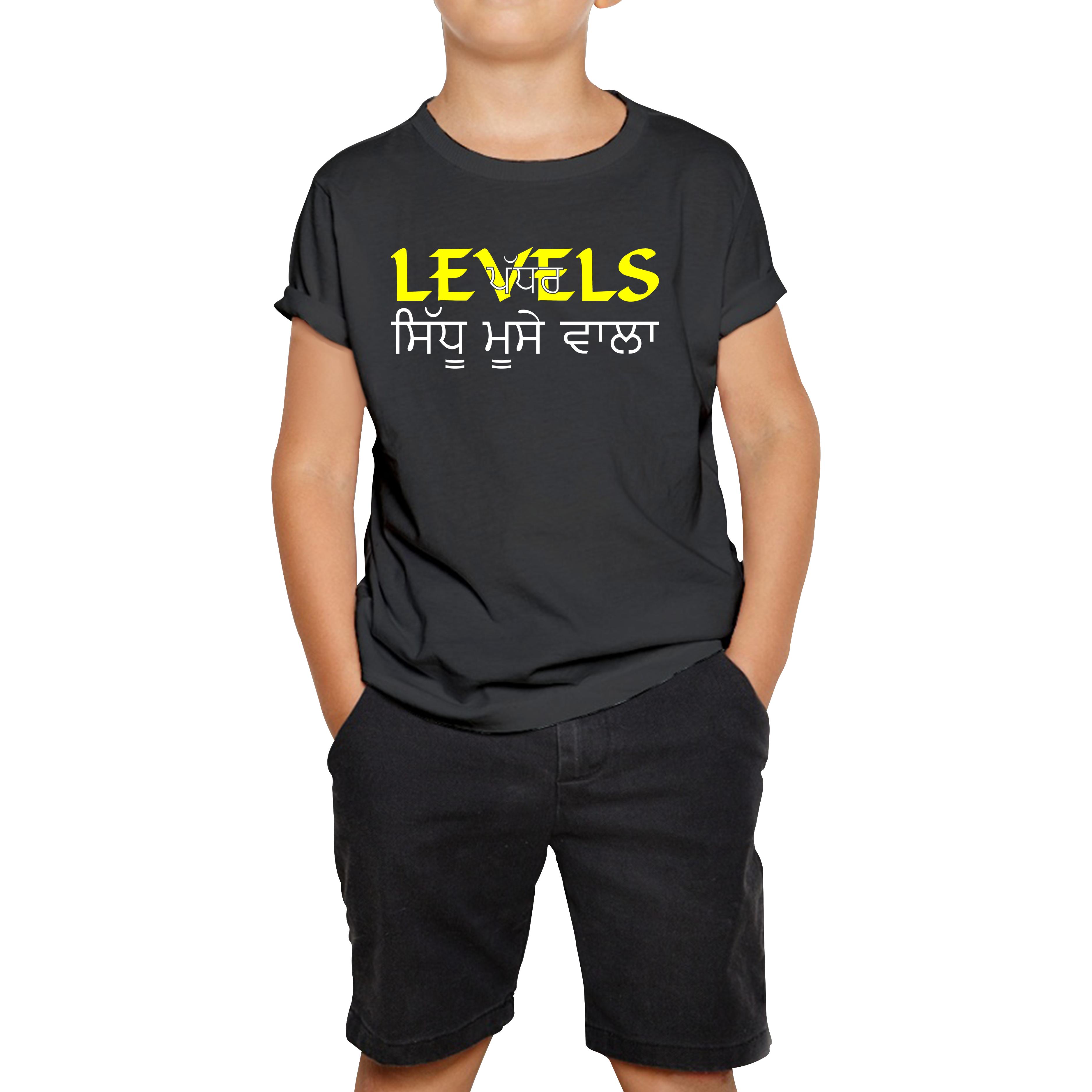 Sidhu Moose Wala Levels Song Kids T Shirt 110