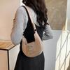Stylish Large Capacity Pu Crescent Bag For Fashionable Women In Black And Pink Colors