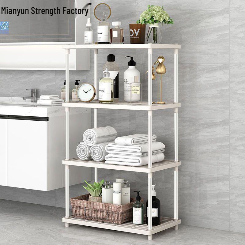 Mehrschichtiges, freistehendes Regal: Badezimmer-, Toiletten- und Küchenaufbewahrungslösung