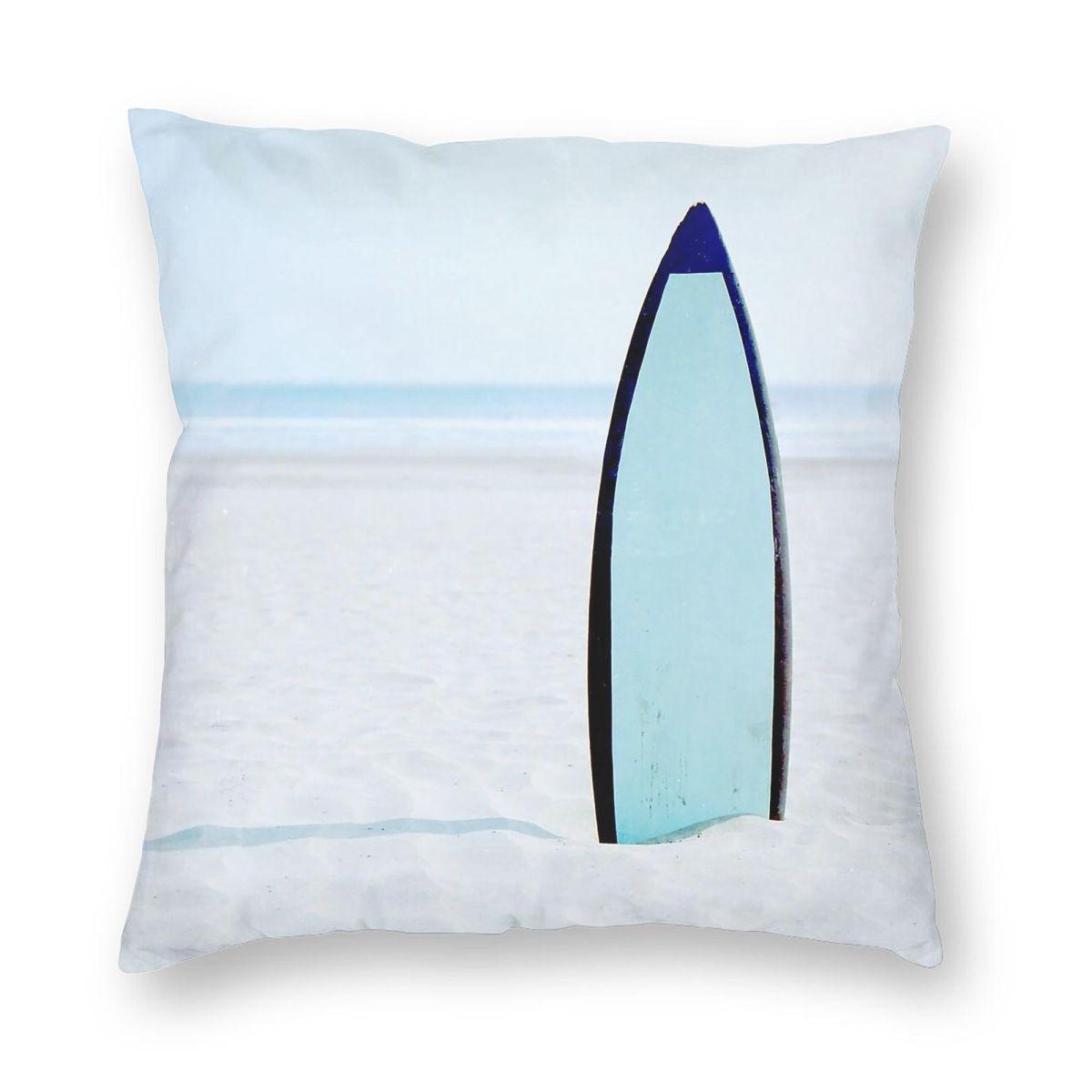 

Beach Surfboard Square Pillowcase Polyester Linen Velvet Printed Zip Decor Sofa Cushion Case 45x45 30cmx30cm