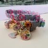 Haustierhalsband mit Glocke Cartoon Pfotenabdruck Bunt Hund Welpe Kätzchenhalsband Verstellbar Sicherheitsglocke Ring Halskette Haustierzubehör Neu