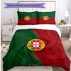 Portugal Football Printed Bedding 3 Piece Set Cozy Breathable Bed Cover Set As Housewarming Holiday Gift