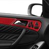 Red Carbon Fiber Interior Front Door Panel Cover Trim For Mercedes-Benz W203