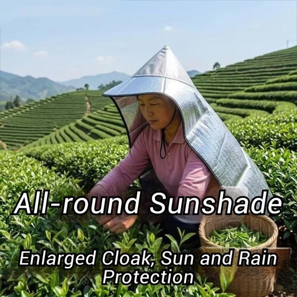 Heat Insulation Sunscreen Cape Aluminum Foil Elastic Sun Cloak  Outdoor Farm Work