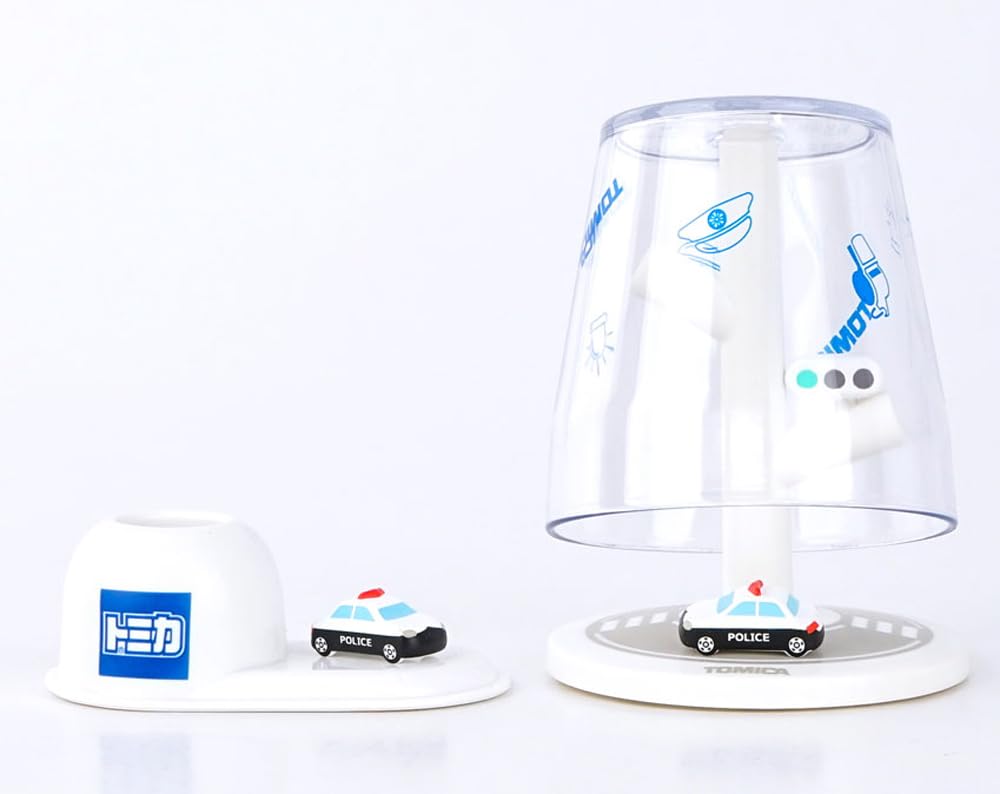 Hashy Top-in Mini Gargle Cup & Stand, Police Car, Tomica TC-3551