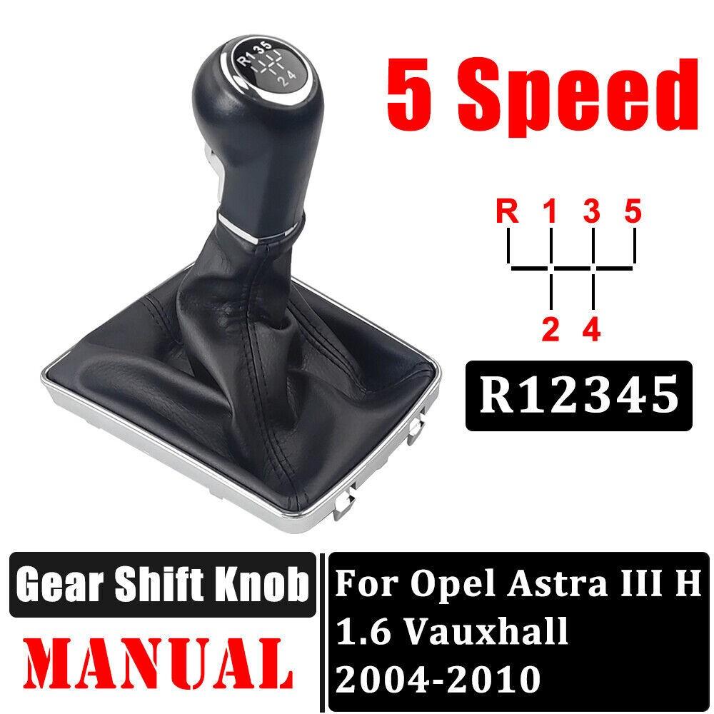 5/6 Speed For Opel Vauxhall Astra 2004 2005 2006-10 Gear Shift Knob Shifter Boot 5 Speed