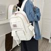 Schoolbag new ins trendy simple and lightweight burden reduction ridge protection versatile large-capacity schoolbag junior high school student 
