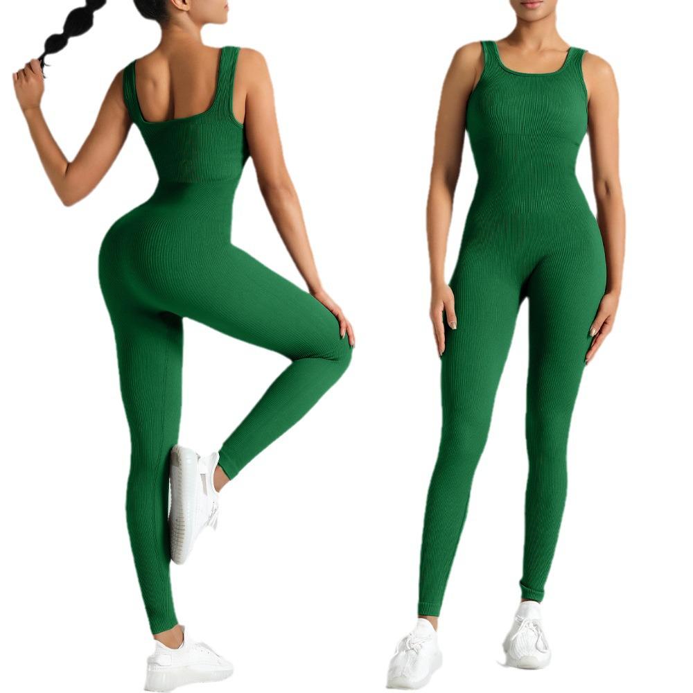 Seamless Outdoor Knit Yoga Jumpsuit - One-Piece Sport & Fitness Wear