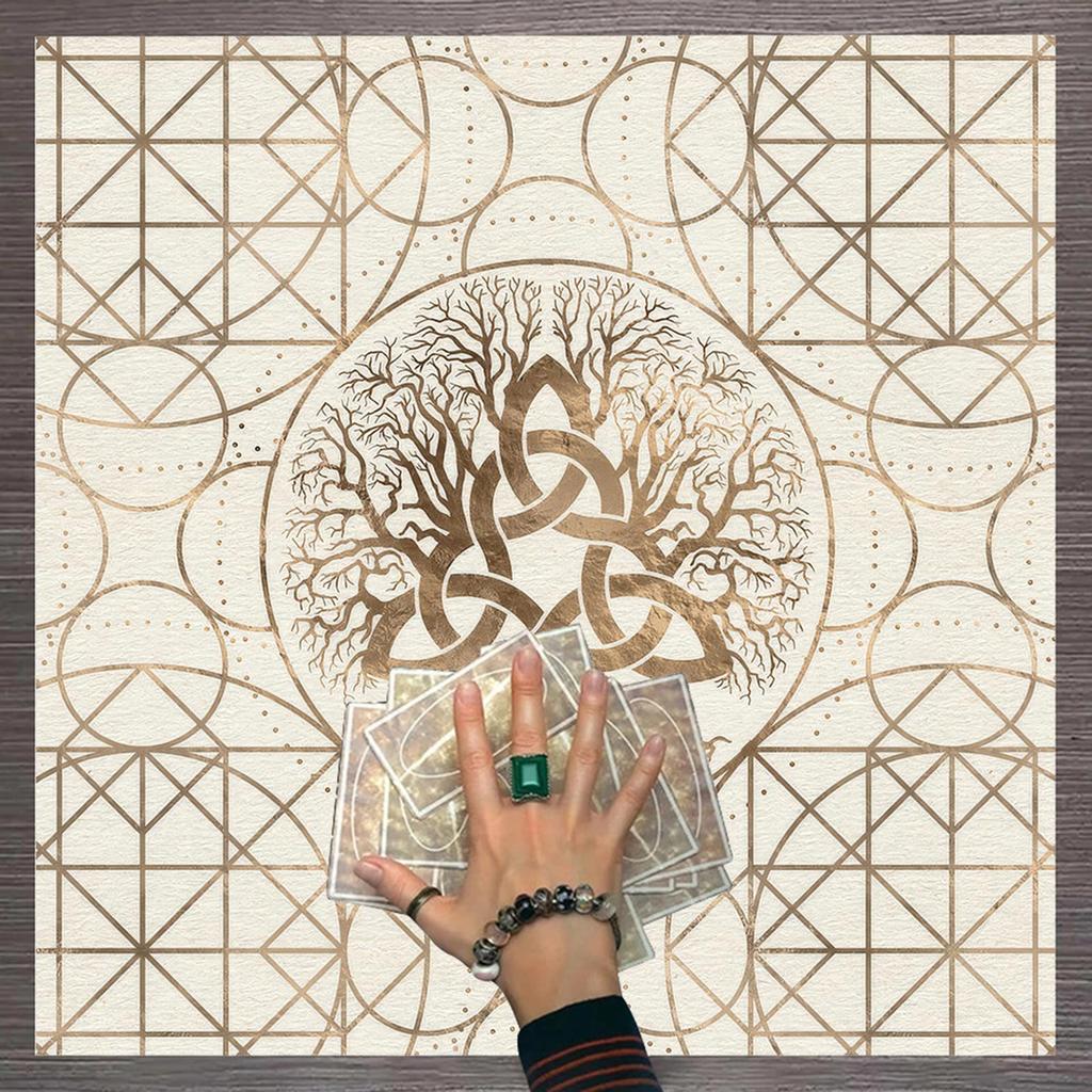 Tarots Tablecloth Rune Divinations Table Cover Astrology Oracles Board Game Mat Square Shape Pendulum Altar Table Cloth