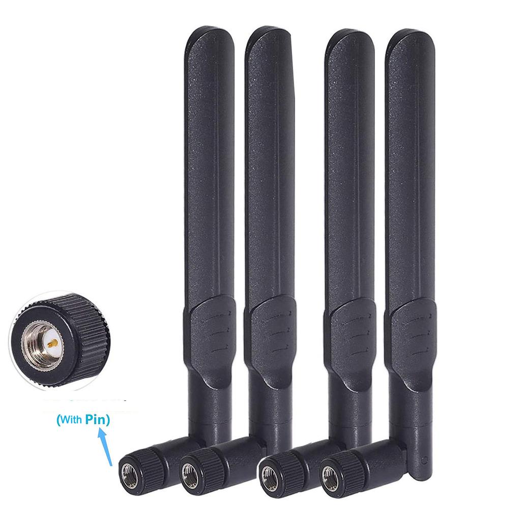 4pcs 2.4GHz 5.8GHz 8dBi RP-SMA SMA Antenna for WiFi Router Wireless Network Card USB Adapter Security IP Camera Video Monitor