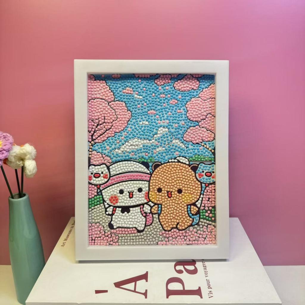 17 * 22Cm Cartoon Diamond Painting Children'S Puzzle Handmade Diy Year Of The Horse Living Room Sticker Decorative Painting